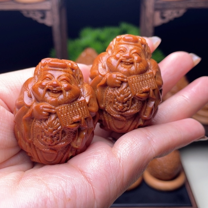 吊坠橄榄核龙财手球3.5