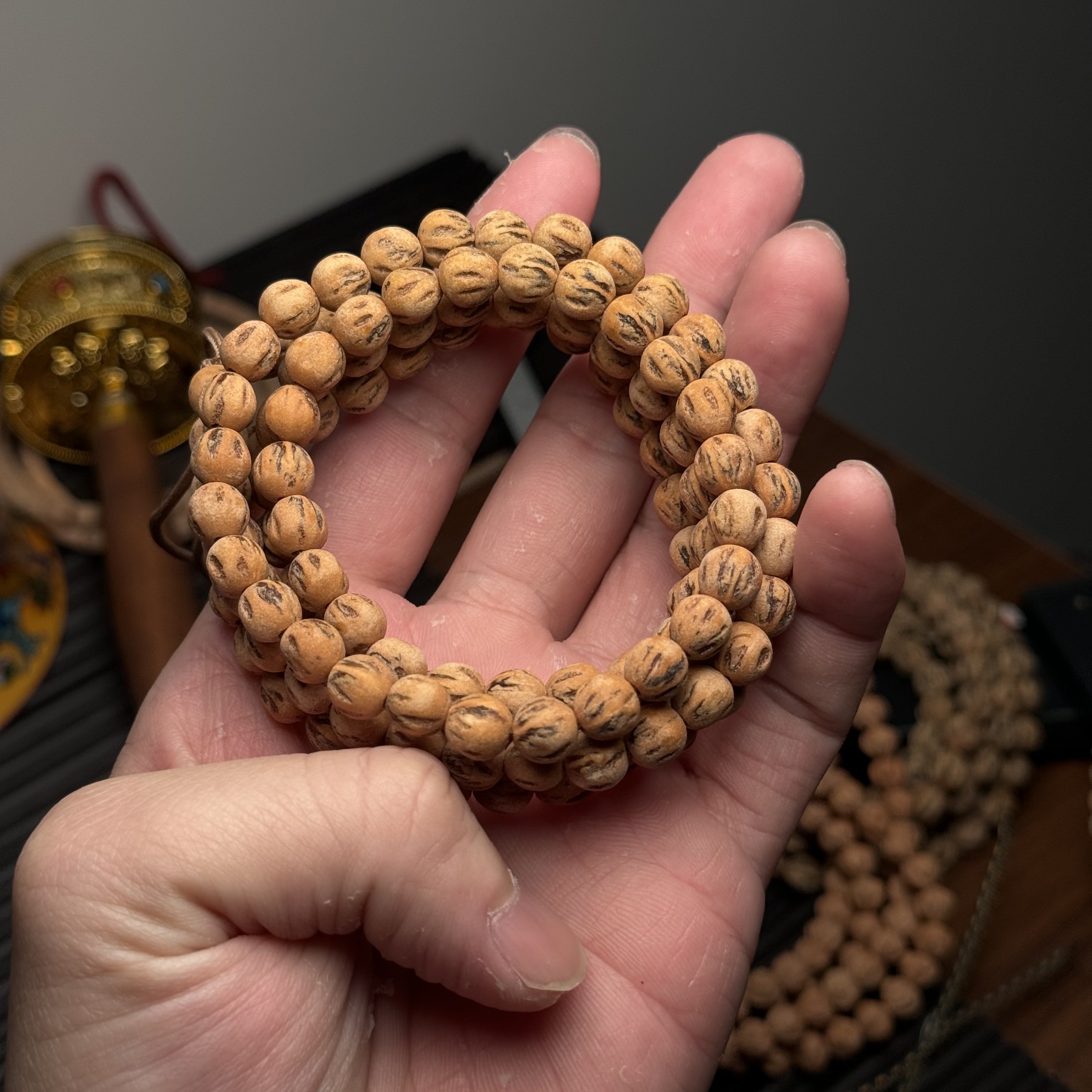 热振柏香籽红皮圆圆鬼尺寸7.5