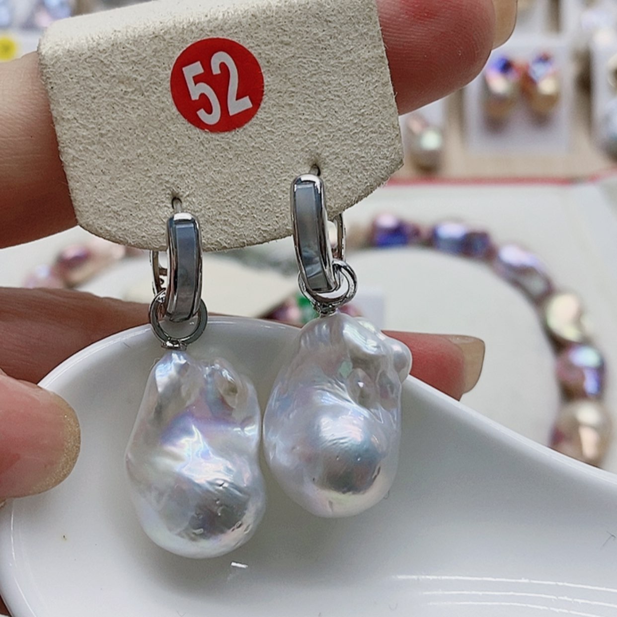 【闪购商品】淡水珍珠耳饰银S925镶嵌