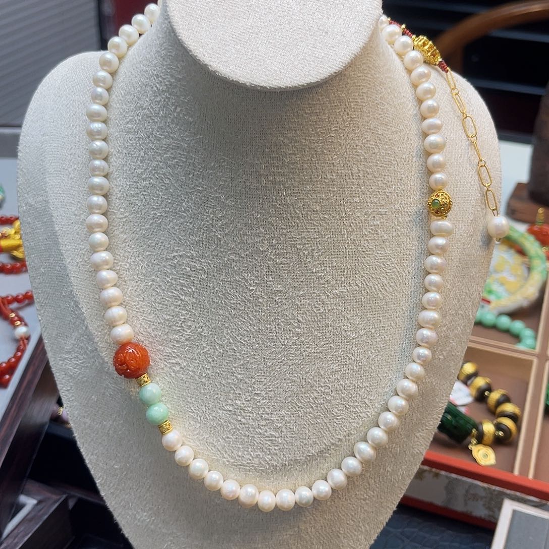 未镶嵌淡水珍珠项链炸