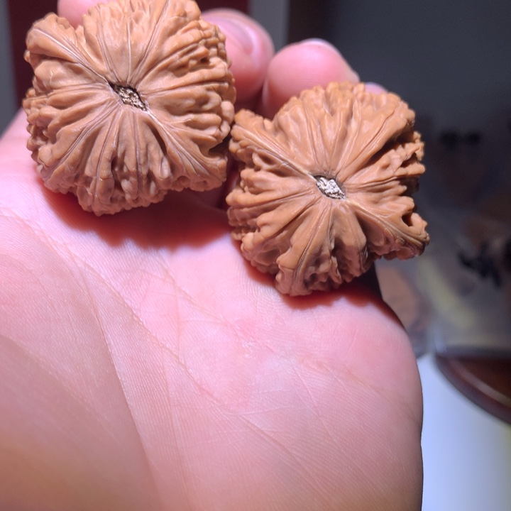 文玩核桃把件40一面正磨盘110号