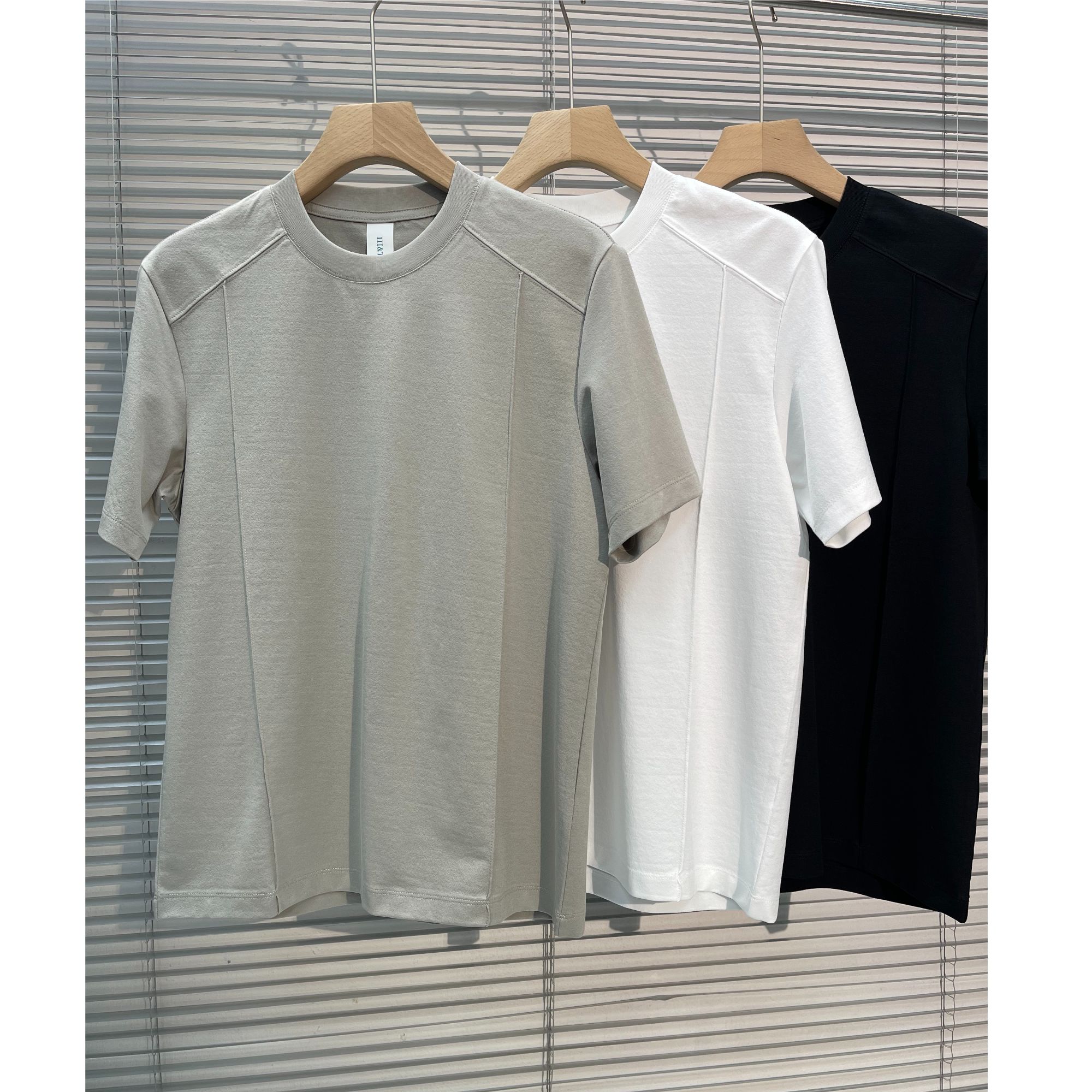 B05061夏季新款男士休闲时尚纯色百搭舒适圆领短袖T恤舒适