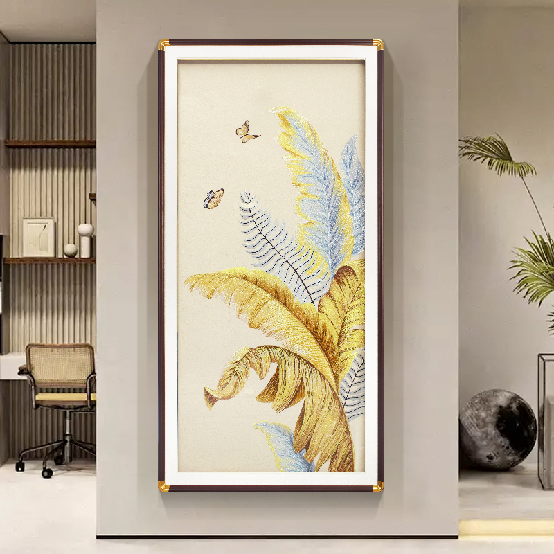 2025新款家大业大好寓意苏绣满绣入户玄关走廊过道高端刺绣挂画