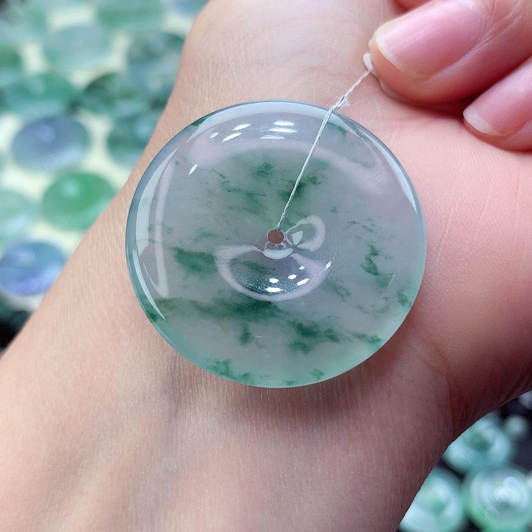 翡翠颈饰未镶嵌编号86尺寸33.2-5.1