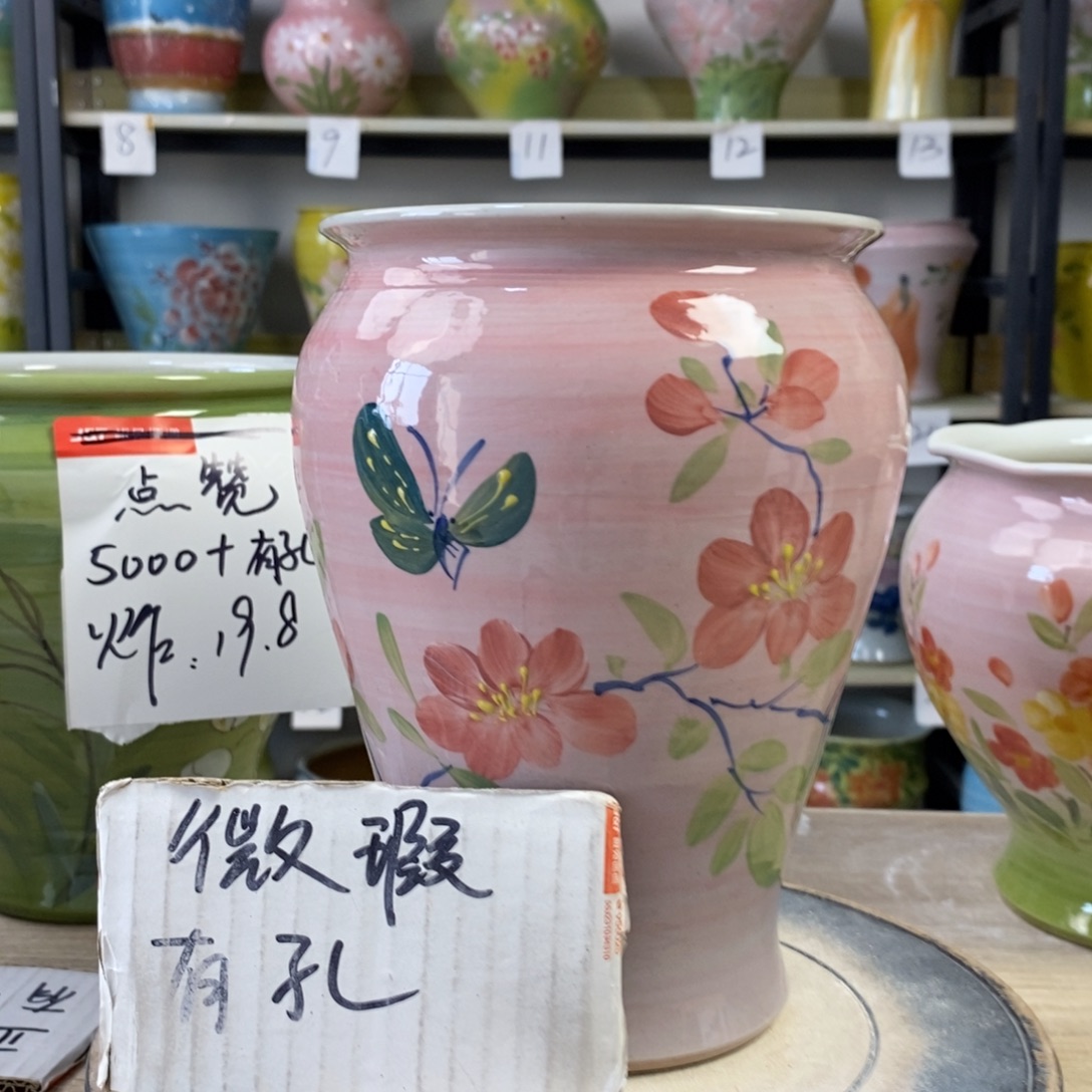 景德镇手工手绘陶瓷花盆