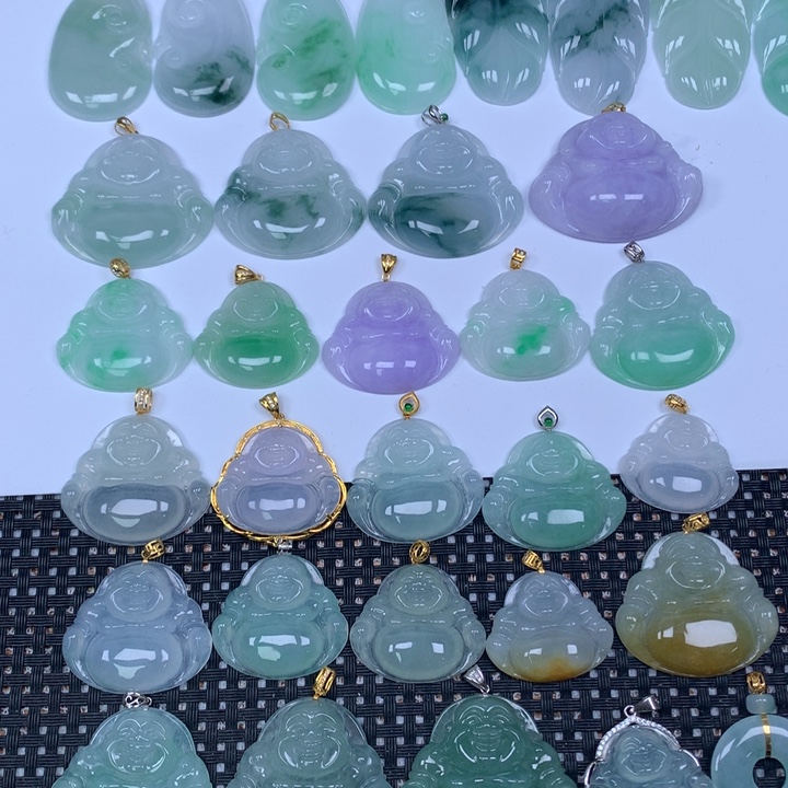 翡翠未镶嵌颈饰天然