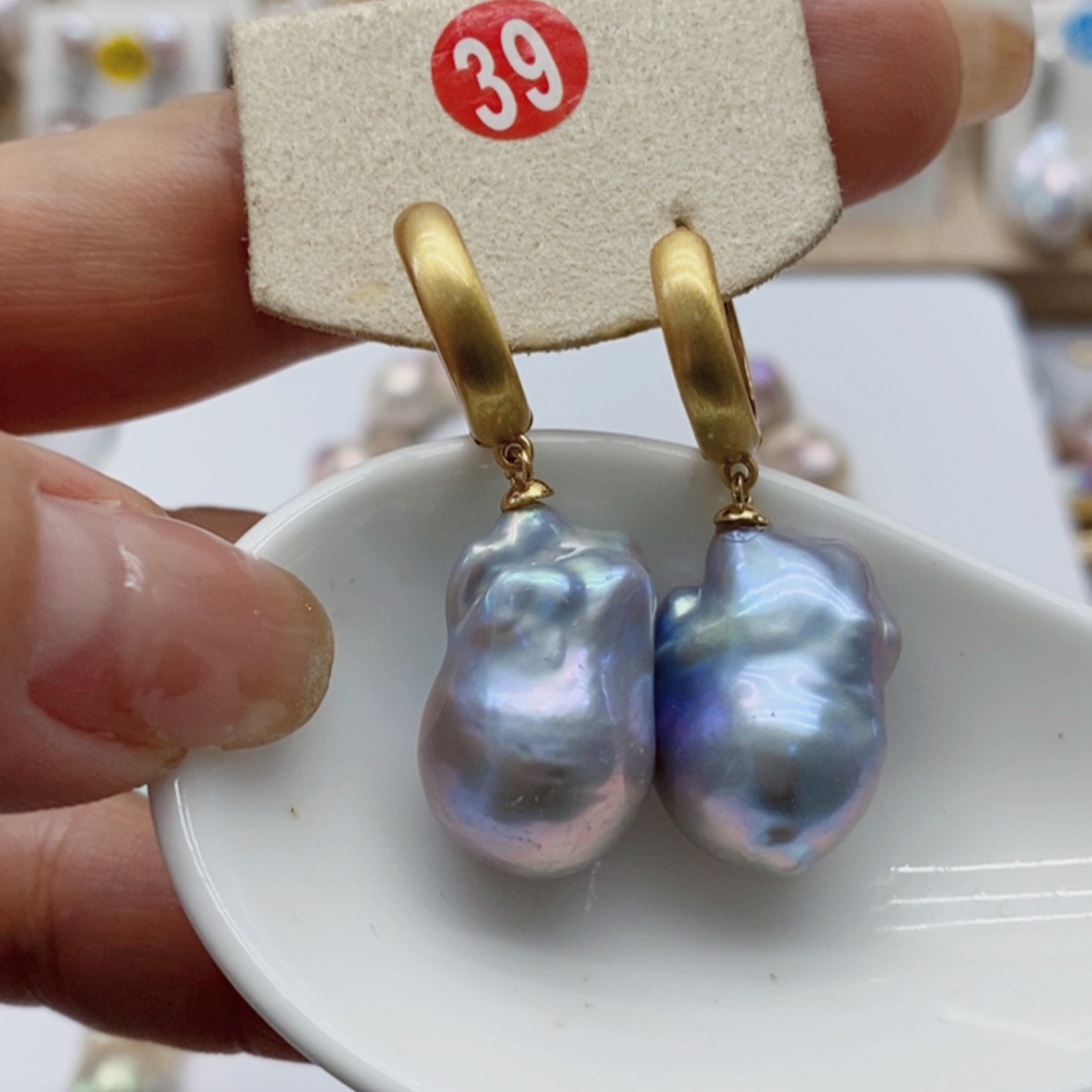 【闪购商品】银S925镶嵌淡水珍珠耳饰