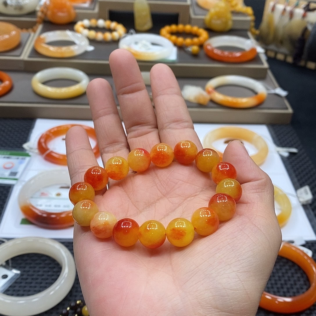 石英质玉（黄龙玉）未镶嵌手串