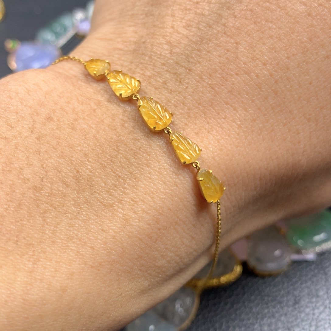 【闪购商品】翡翠颈饰18K金镶嵌佳*妈翡翠