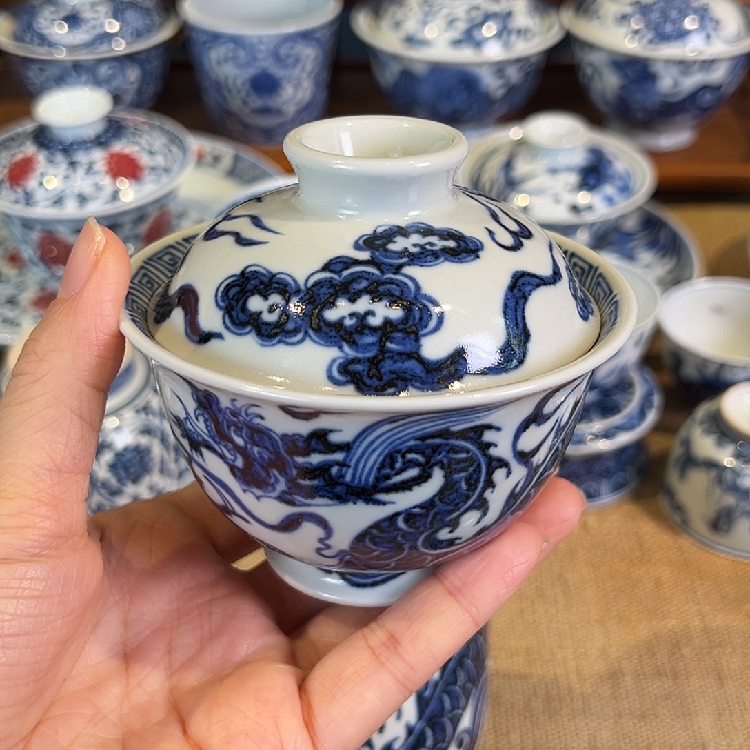 F****m沐朴堂元青花龙纹杯