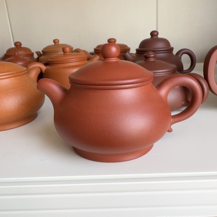 茶杯紫砂红皮龙潘壶180cc