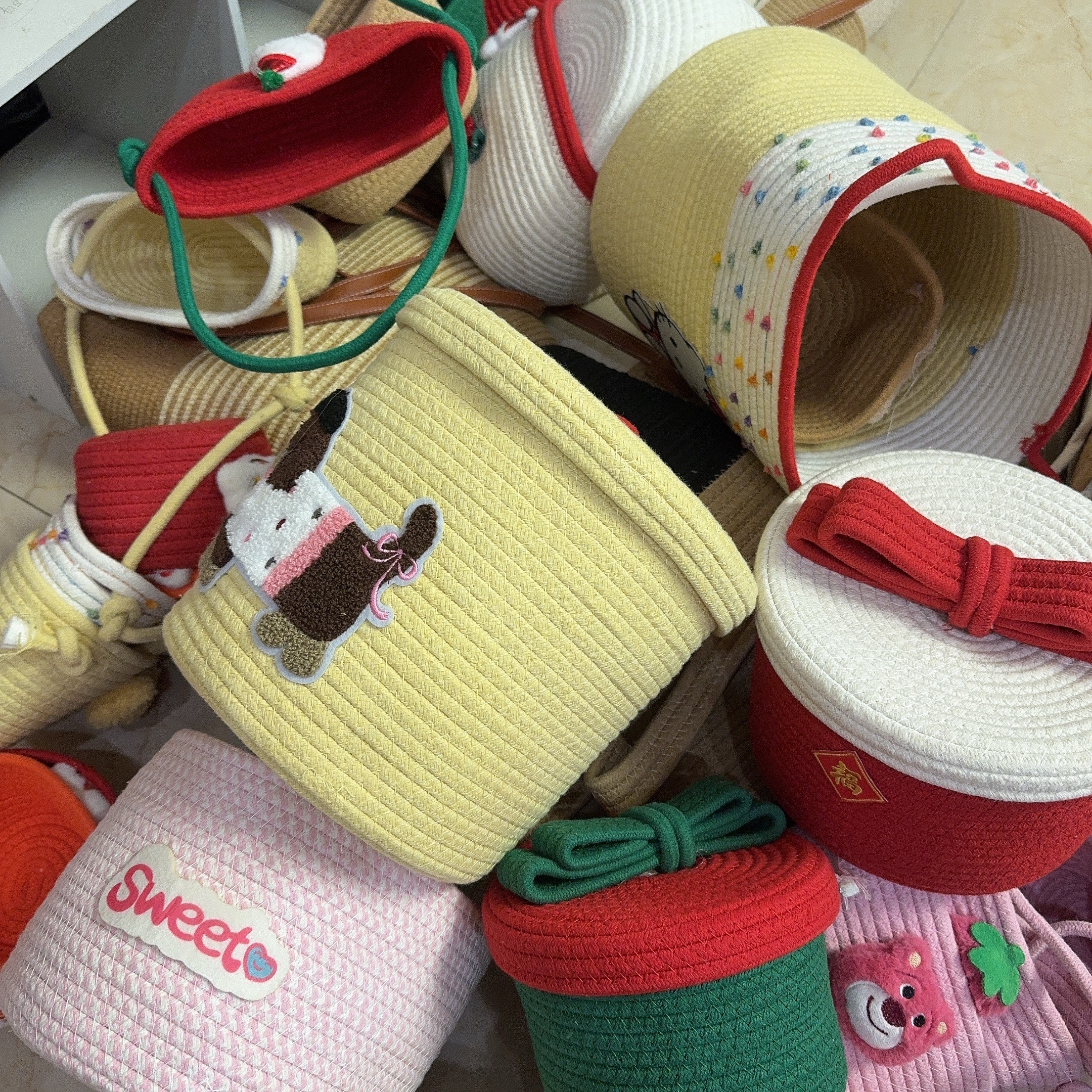 （抢拍随机发）孤品棉线收纳篮9完美主义者慎拍9