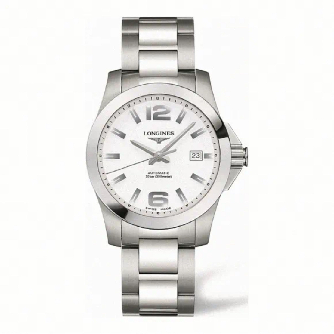 99新 Longines/浪琴 梵象批发/康卡斯/白黑蓝/机械/39mm/11500