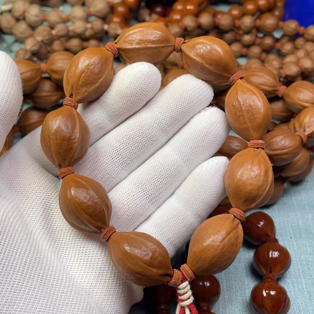 禾***墨橄榄核手串/手链2030梅林铁核➕22三通