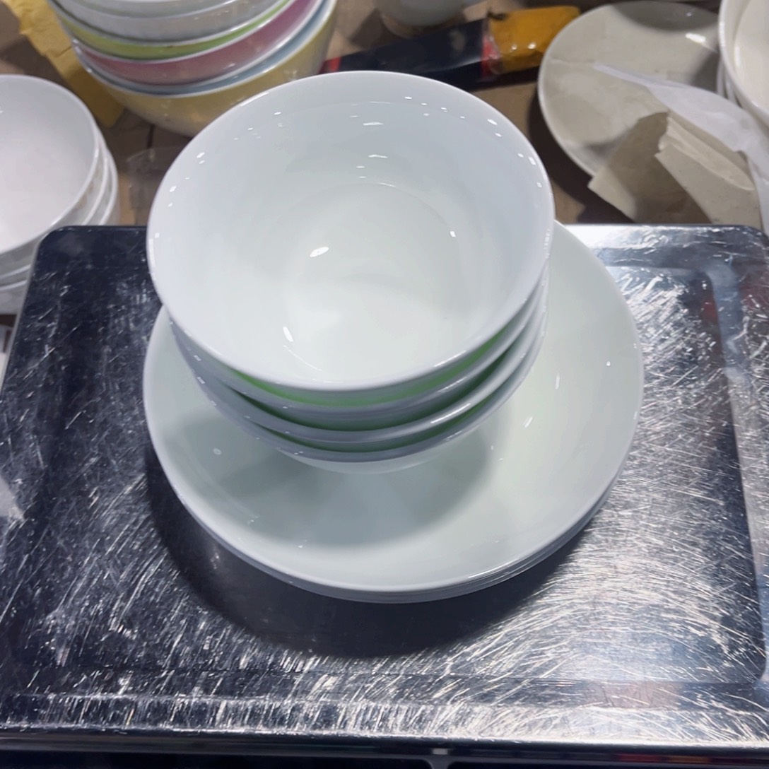 l***n新骨瓷纯白描金4.5高脚➕7深盘