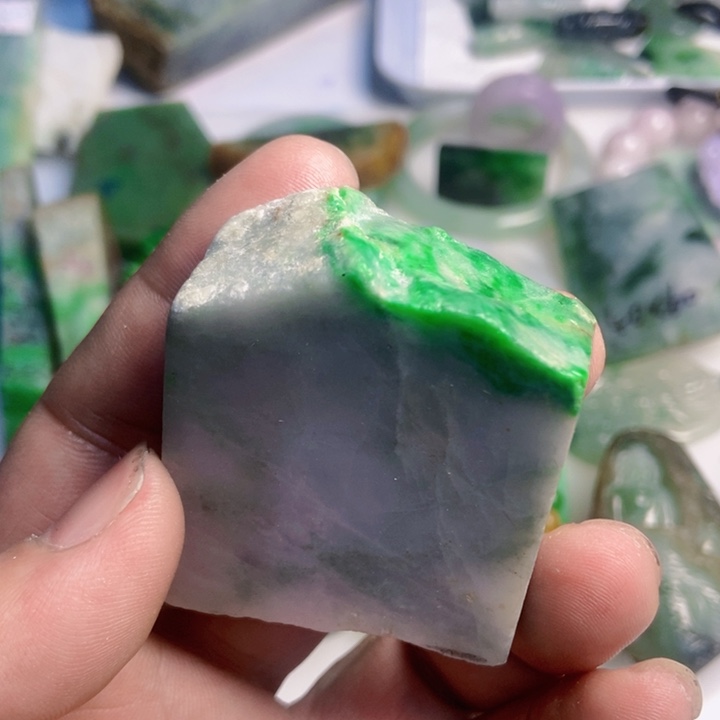 翡翠散珠天然翡翠A货挂件