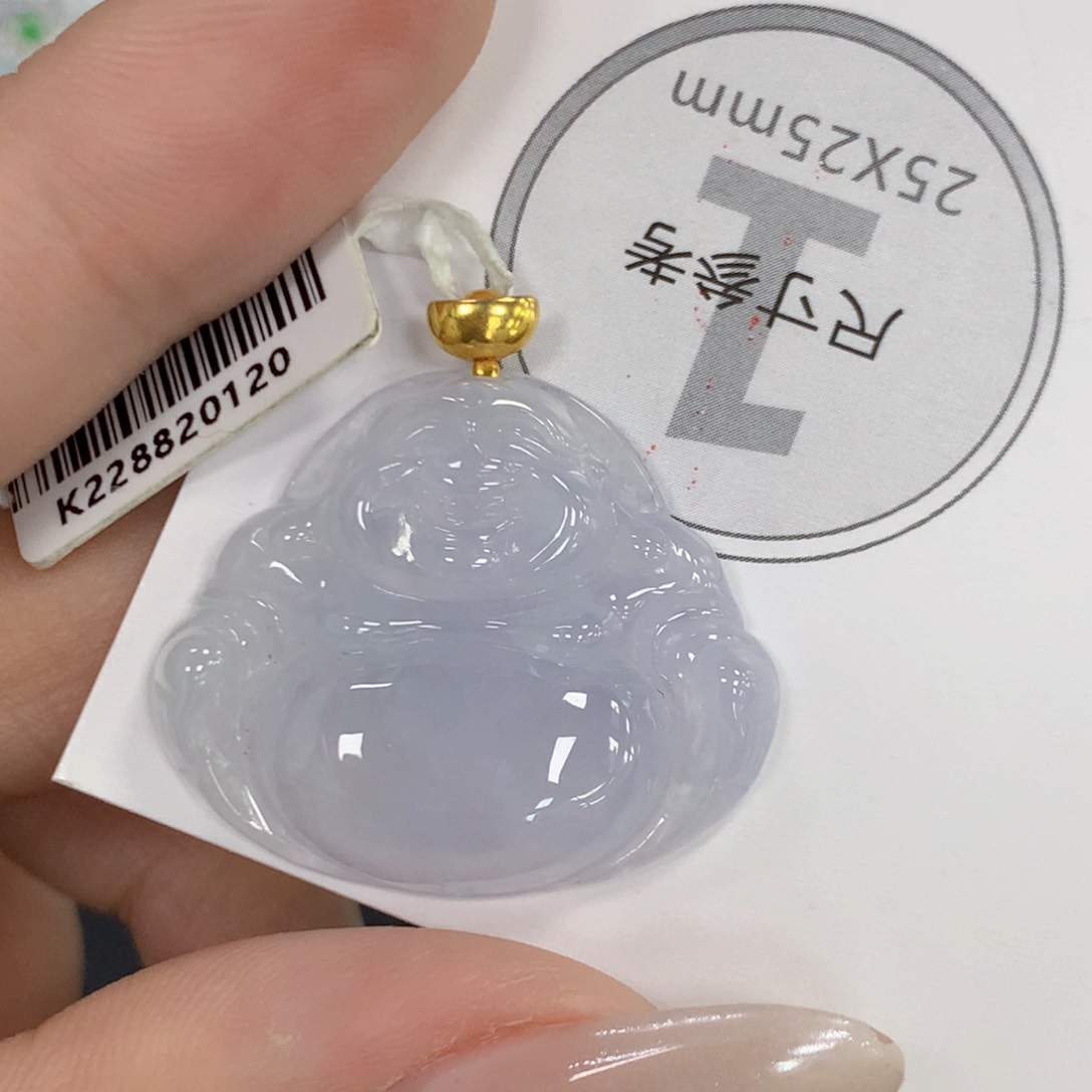 颈饰18K金镶嵌翡翠