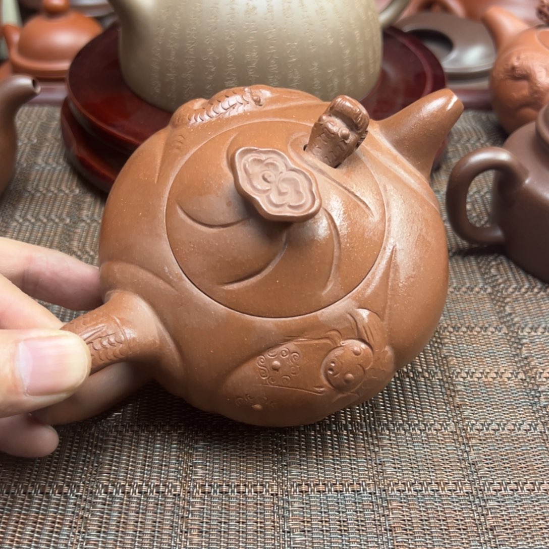 紫砂茶壶宜兴原矿紫砂壶300毫升容量