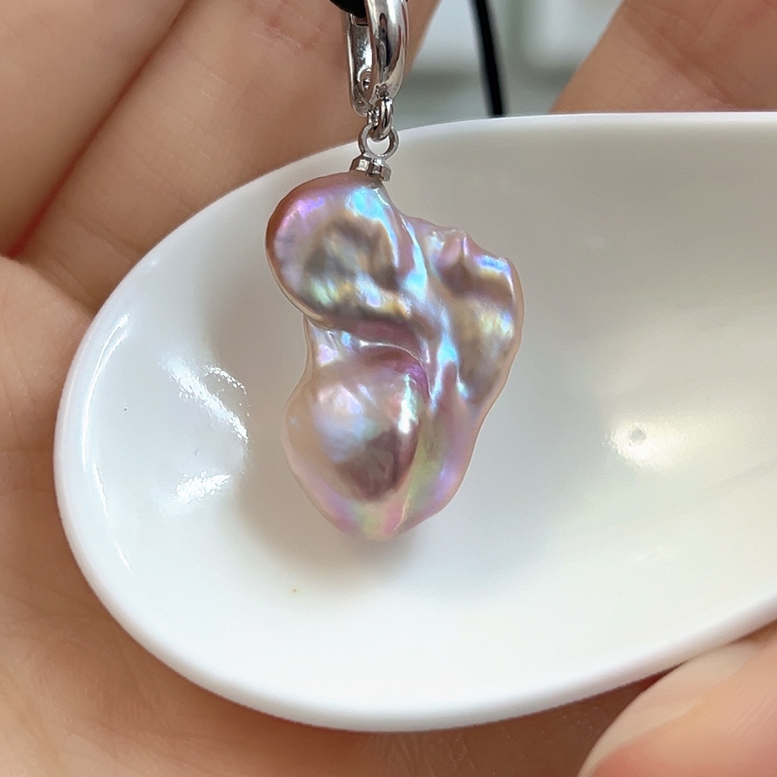 颈饰银S925镶嵌淡水珍珠