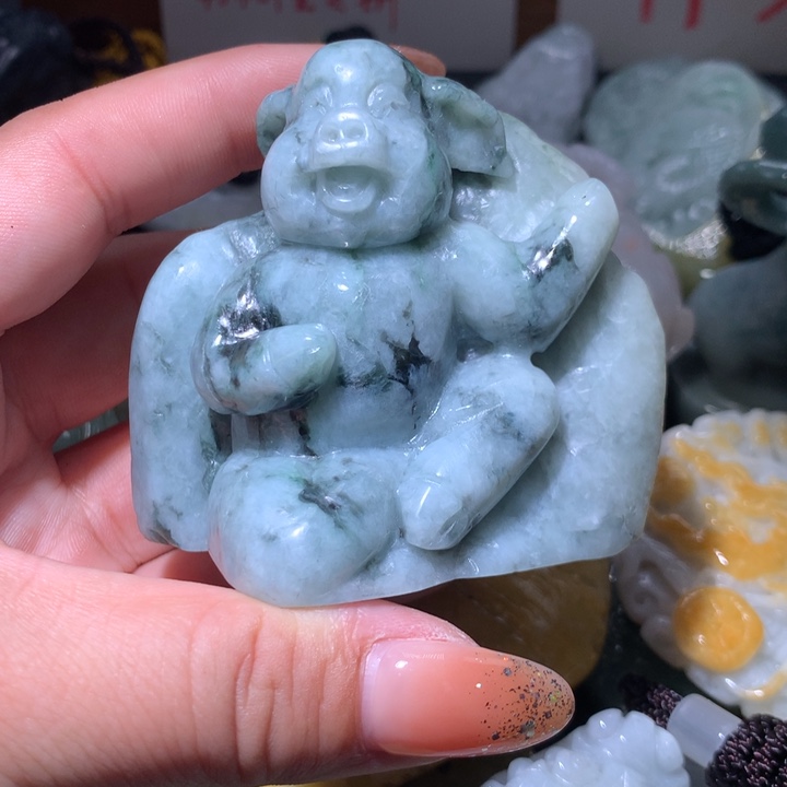 翡翠未镶嵌颈饰保真天然A货翡翠