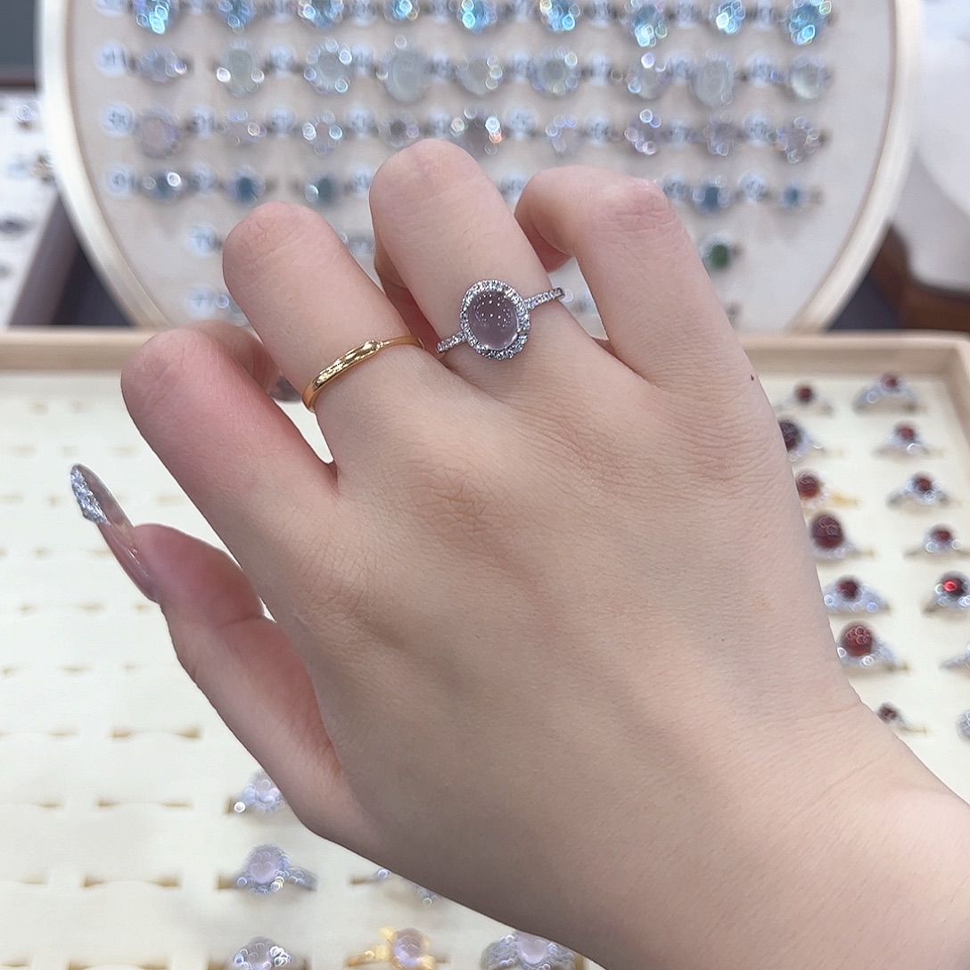 幸****银S925镶嵌芙蓉石戒指