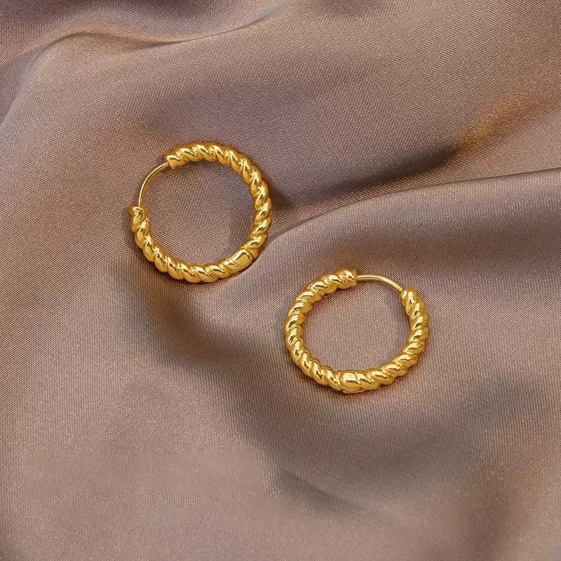 黄色编织耳环多样性发货-2615