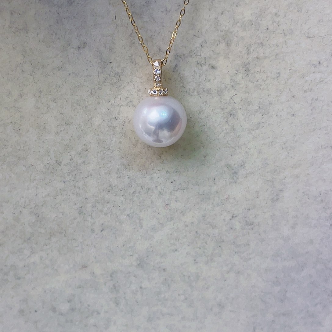 淡水珍珠吊坠(赠链)银S925镶嵌