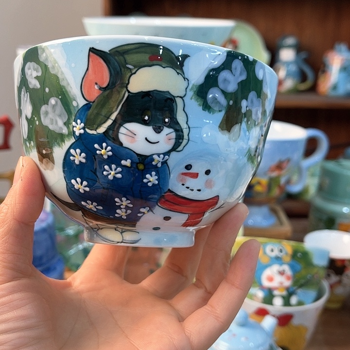 陶景德镇釉下手绘陶瓷 