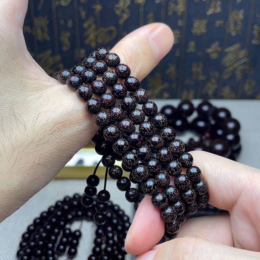 檀香紫檀（小叶紫檀）0.6 108颗 爆满金星