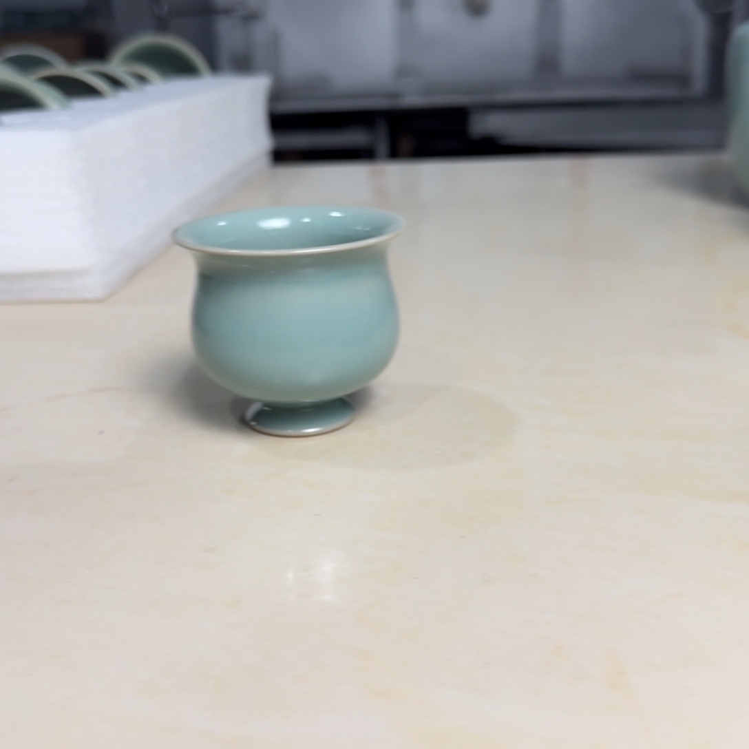 摆件陶全手工玉兰杯