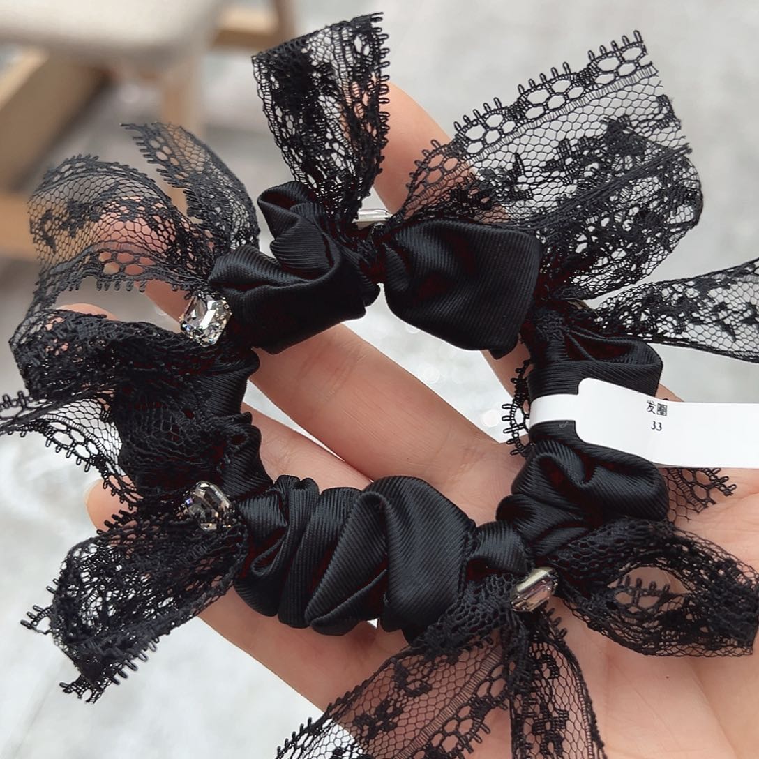 非金属蕾丝蝴蝶结面膜圈