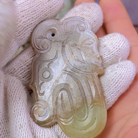 和田玉（白玉）挂件未镶嵌