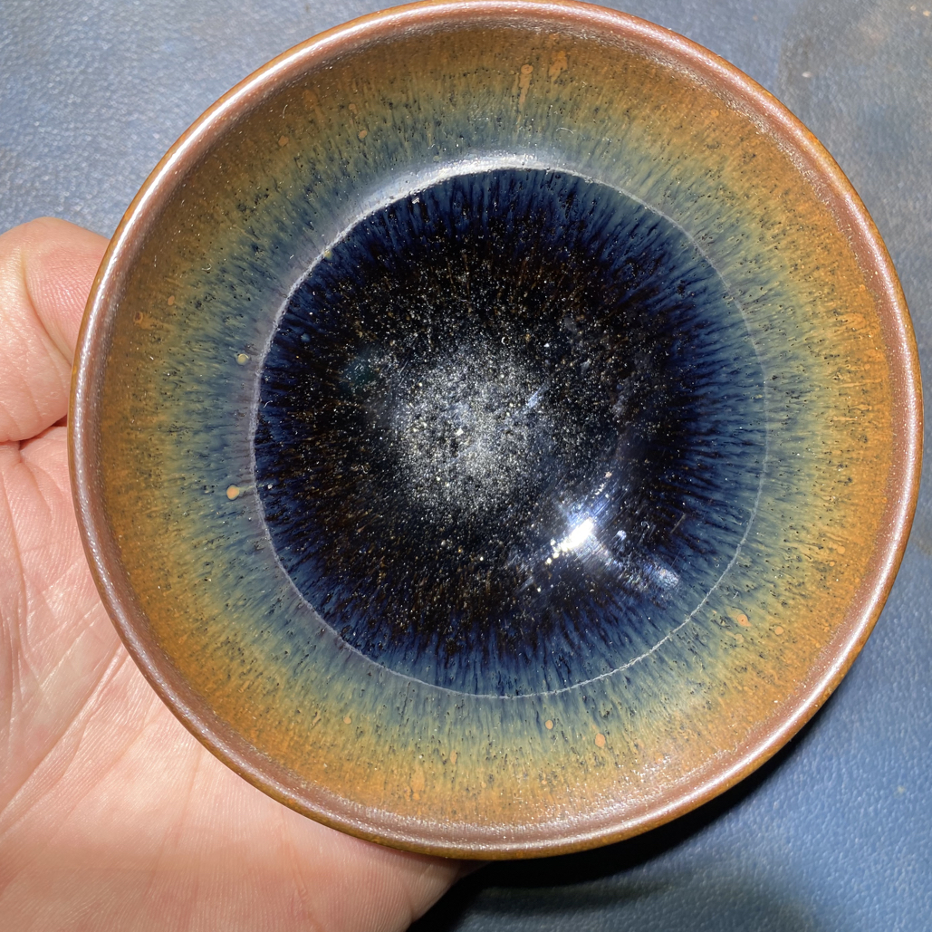 个人专用功夫茶具纯手工蓝兔毫建盏