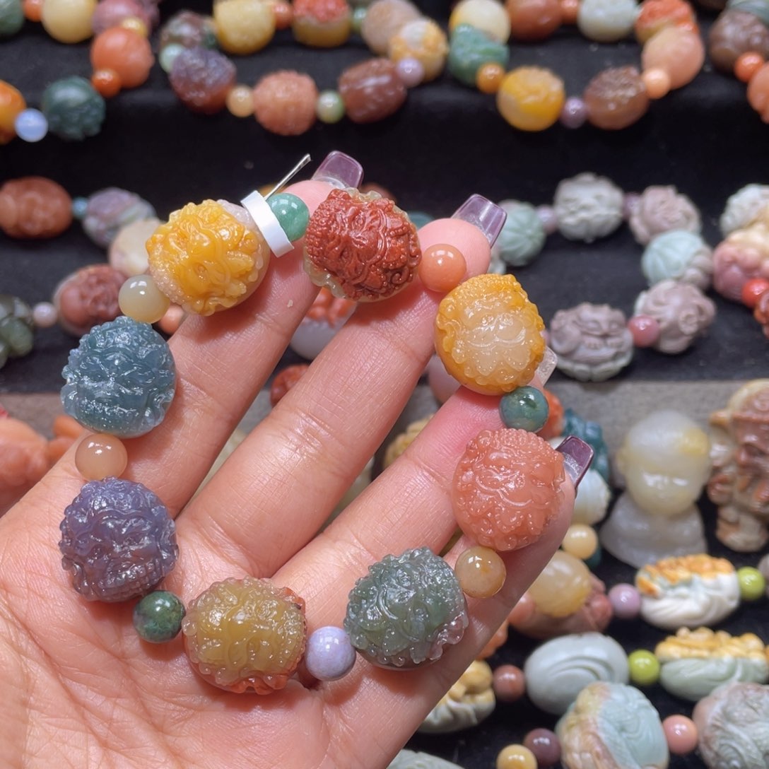 石英质玉手链未镶嵌晴*