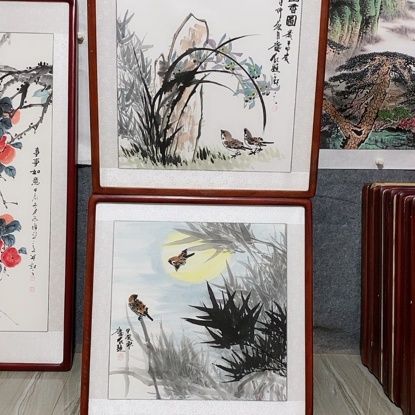 【闪购商品】国画书画作品带框65×65厘米