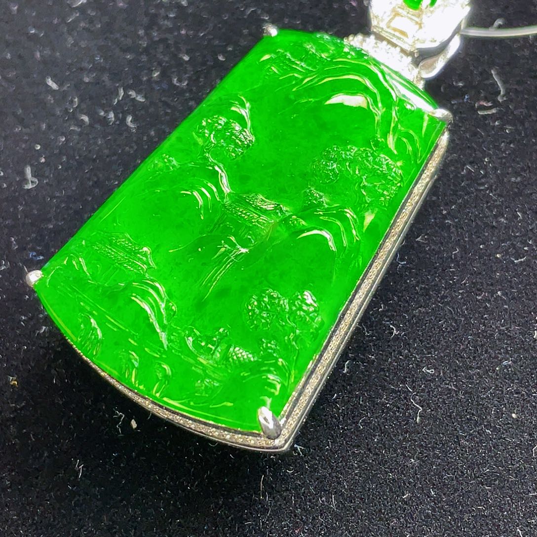 翡翠未镶嵌吊坠(不含链)