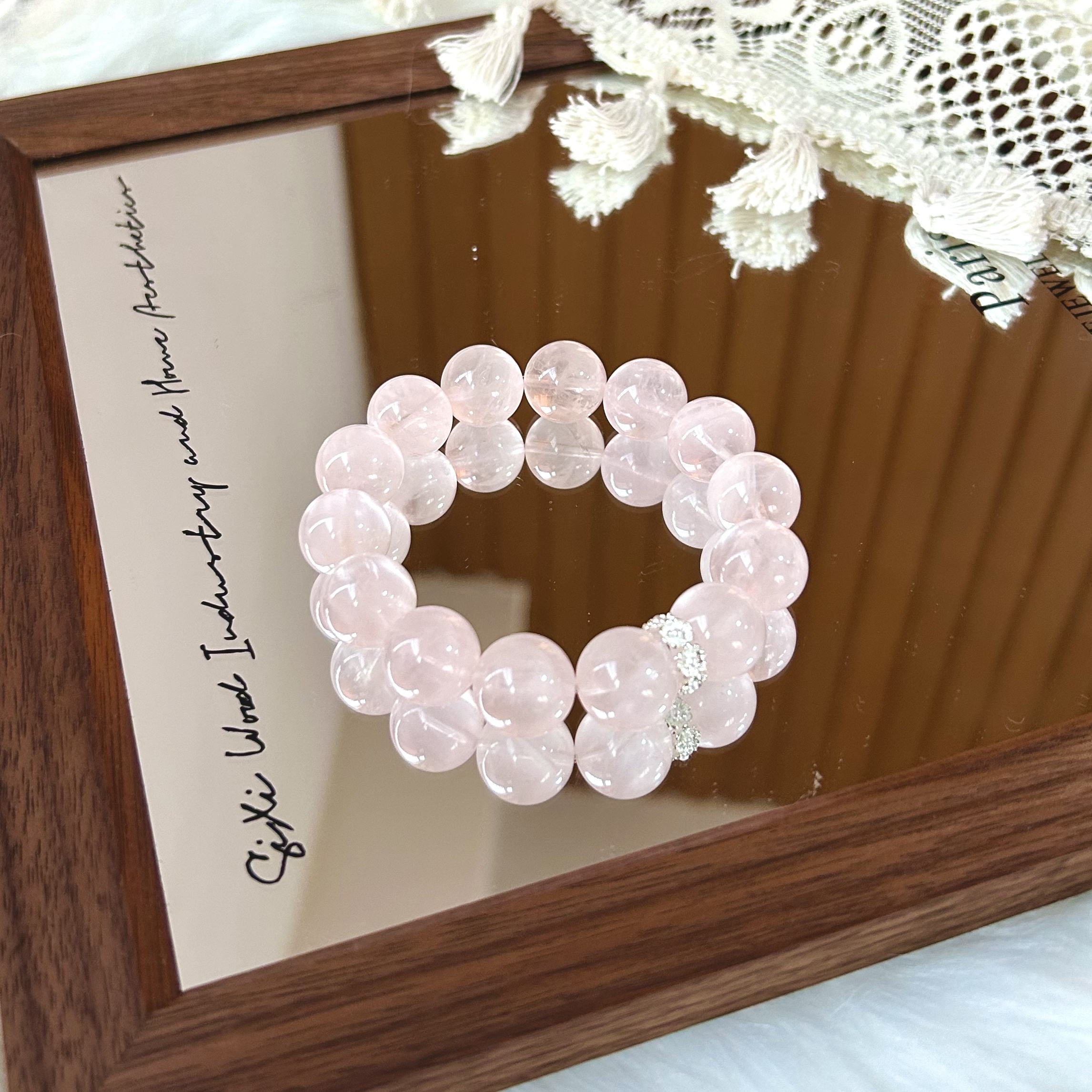 【大女主】14mm粉水晶 手串原创设计天然水晶