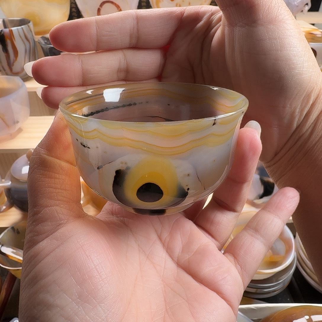 一***缘玛瑙/玉髓未镶嵌茶杯