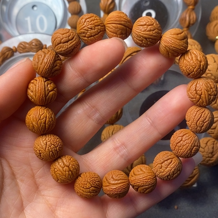 手串桃核秦岭龙纹桃核野生1