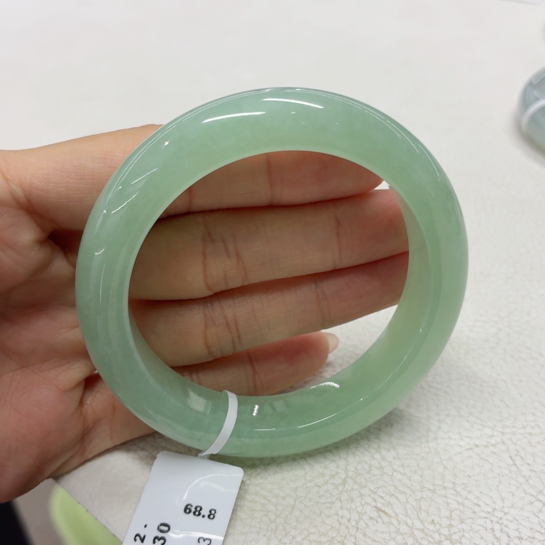 翡翠未镶嵌手镯缅甸翡翠手镯55