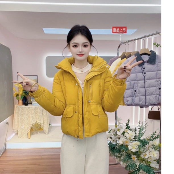 维斯优品2025冬季新款立领短款加厚保暖时尚百搭显瘦洋气外套