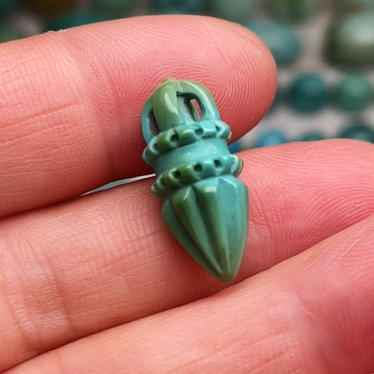绿松石未镶嵌吊坠(不含链)