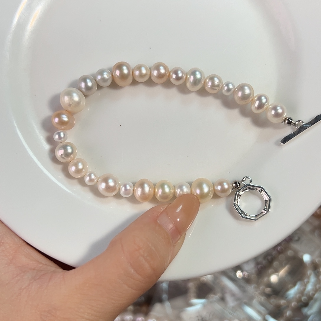 天然淡水珍珠钛钢淡水珍珠