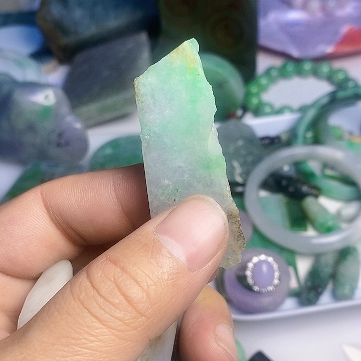 翡翠散珠天然翡翠A货挂件