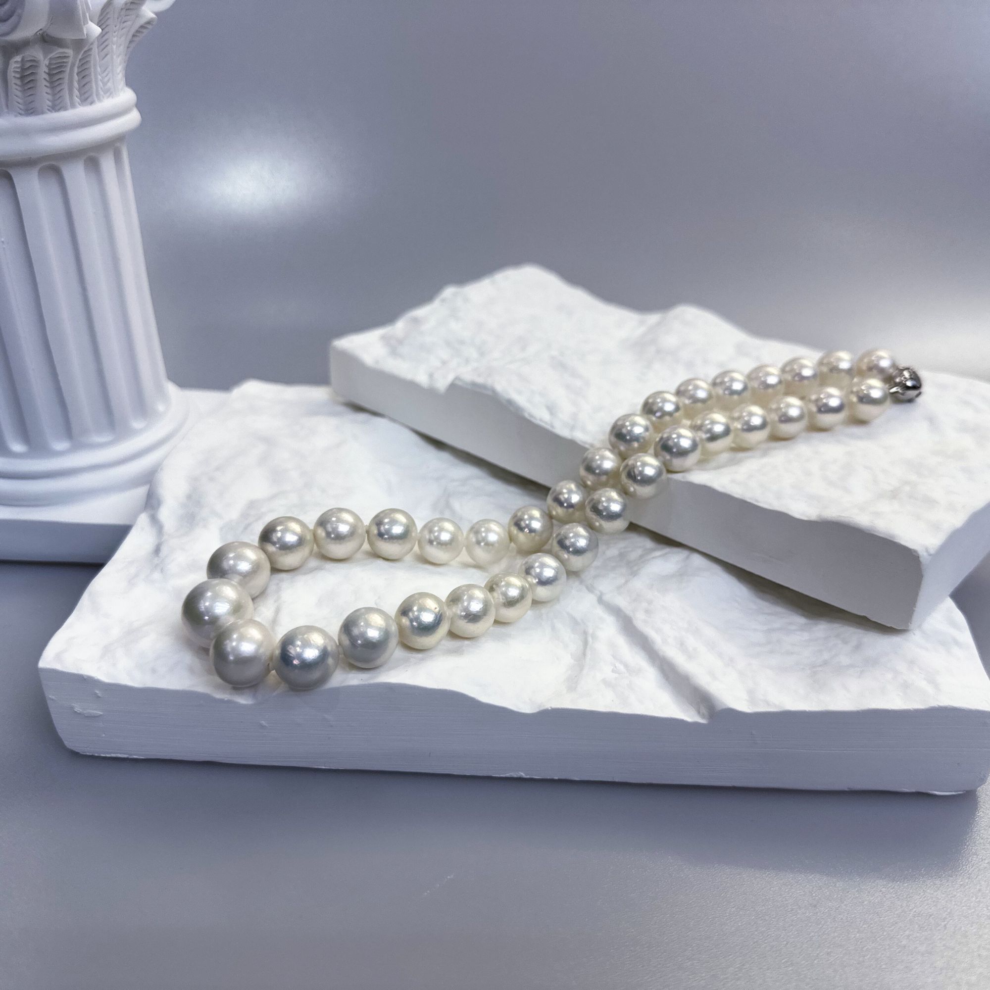 【老蚌头珠宝】白色经典赛凤凰珍珠项链11-14mm【多样性发货】