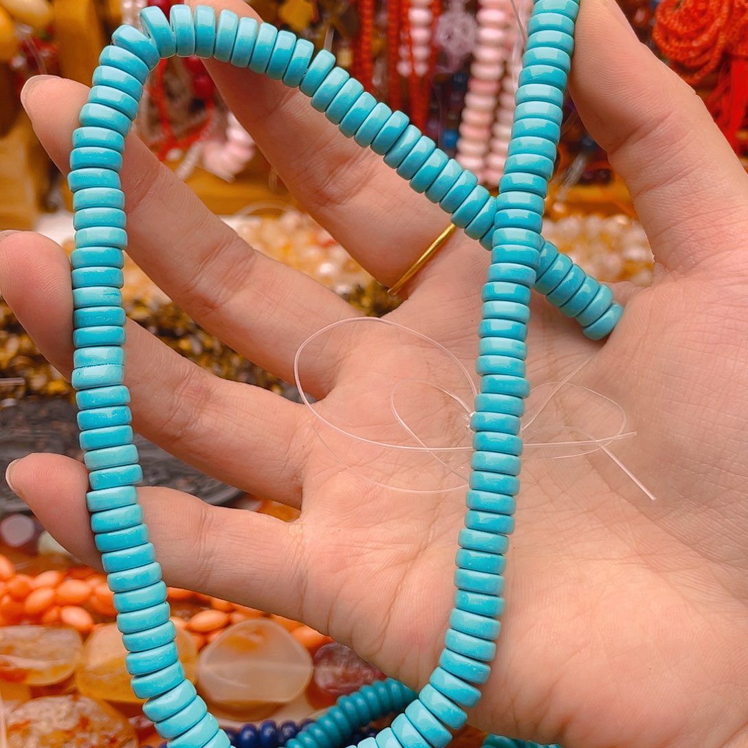 玛瑙/玉髓珠宝半成品未镶嵌蓝松药片一条卡8