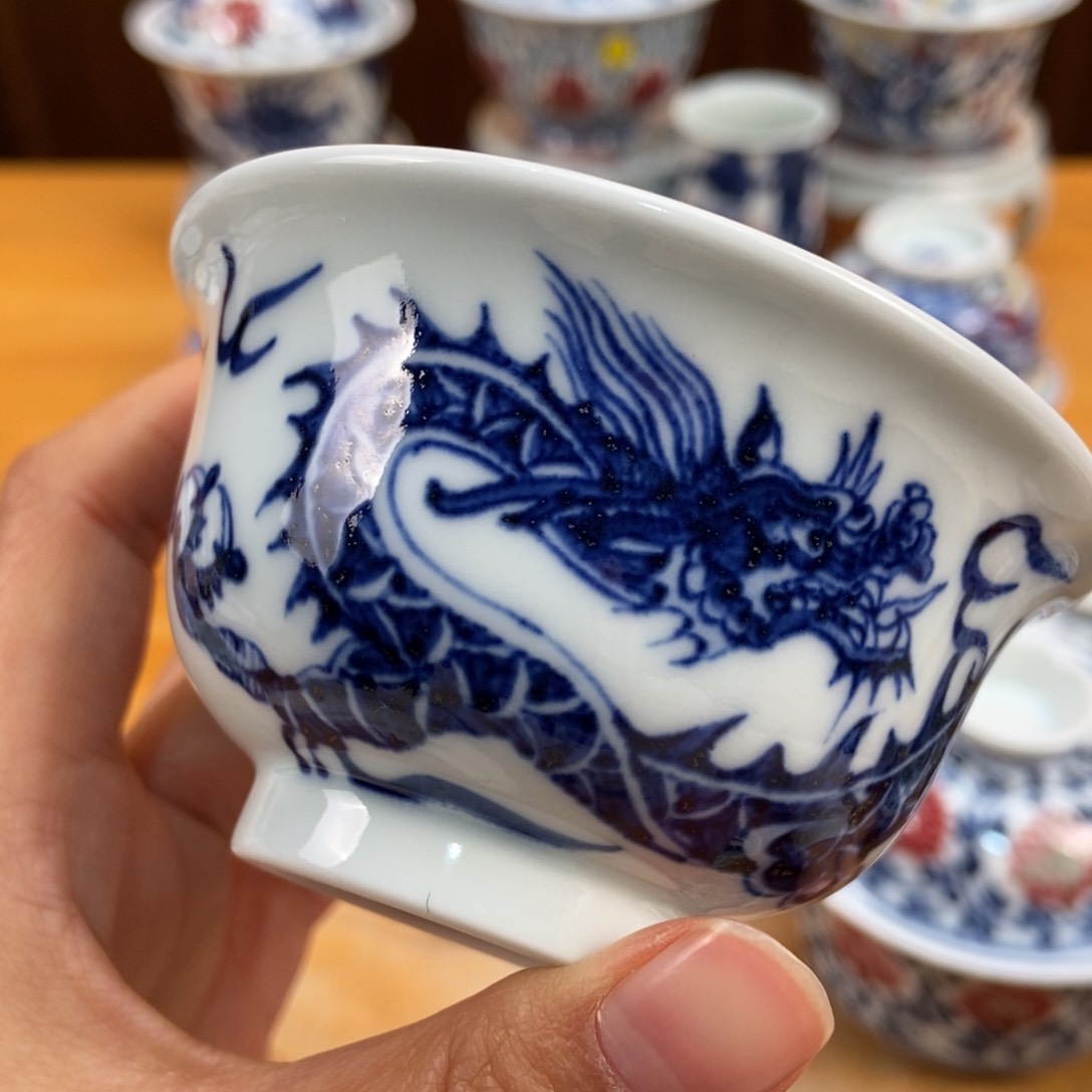 手绘现代茶具非古董