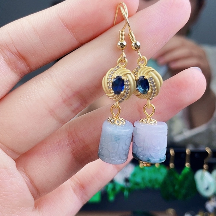 翡翠耳饰未镶嵌饰品