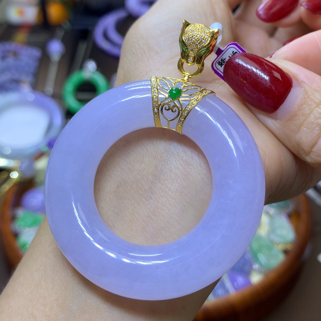 【闪购商品】翡翠颈饰18K金镶嵌翡翠