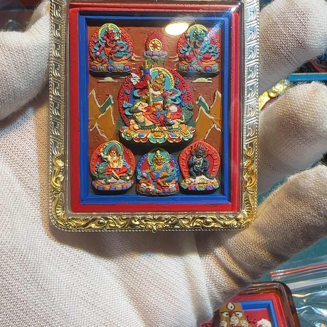 泥塑阿****9擦擦五路财神唐卡